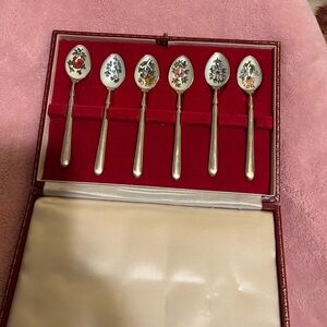 Set of silver coffee spoons 6‎